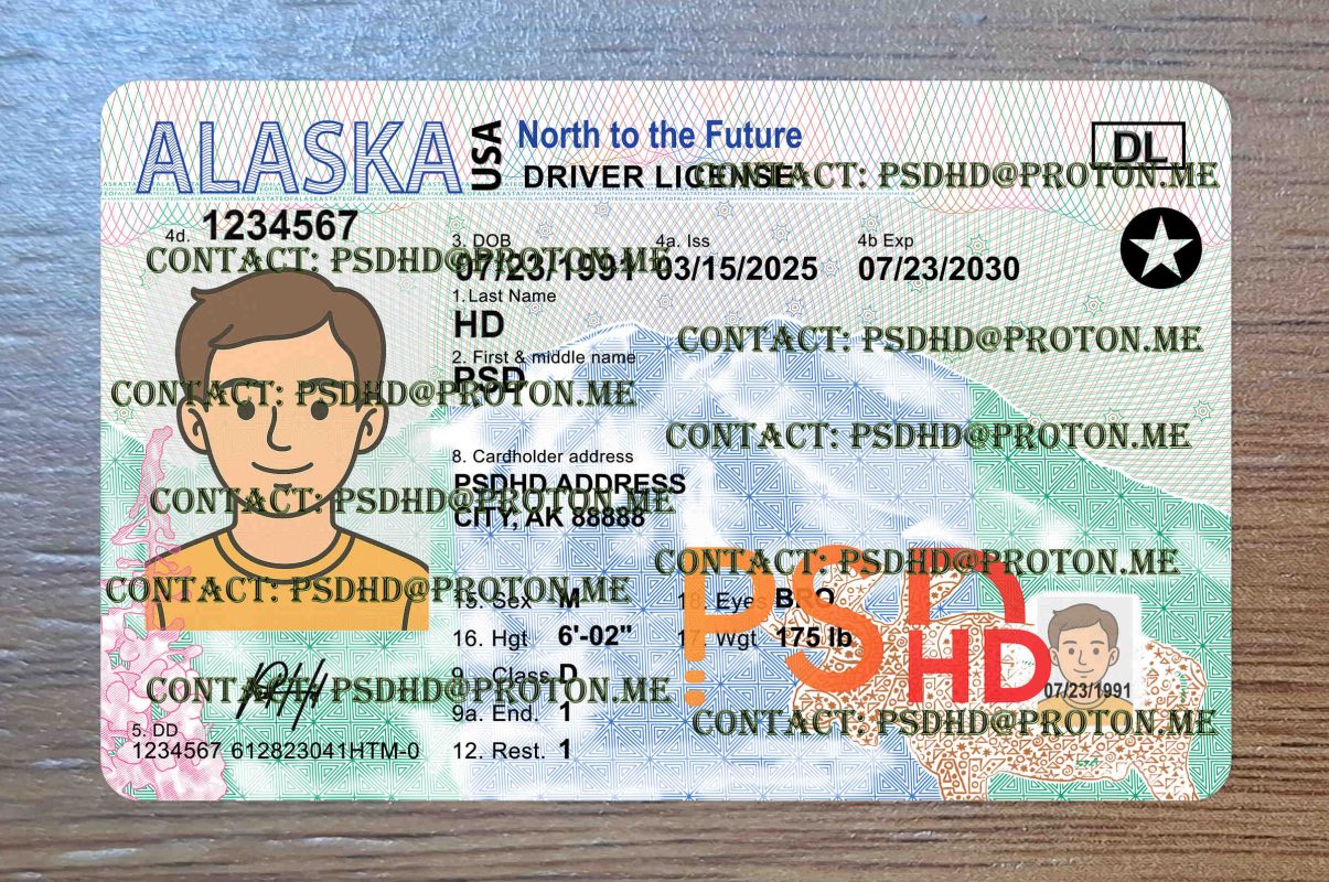 alaska drivers license template