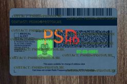 Fake Michigan Drivers License New V2 1200 DPI michigan driver's license back side