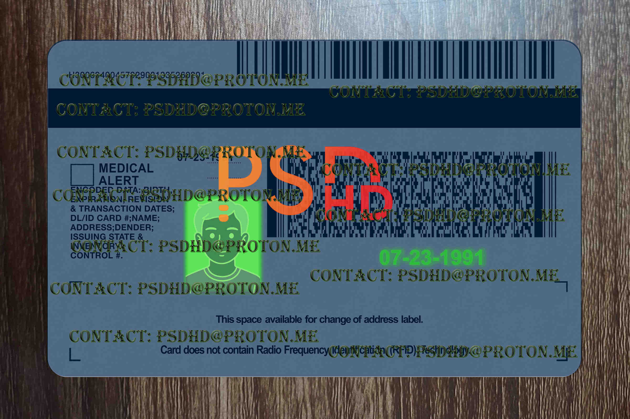 Fake Michigan Drivers License New V2 1200 DPI michigan driver's license back side