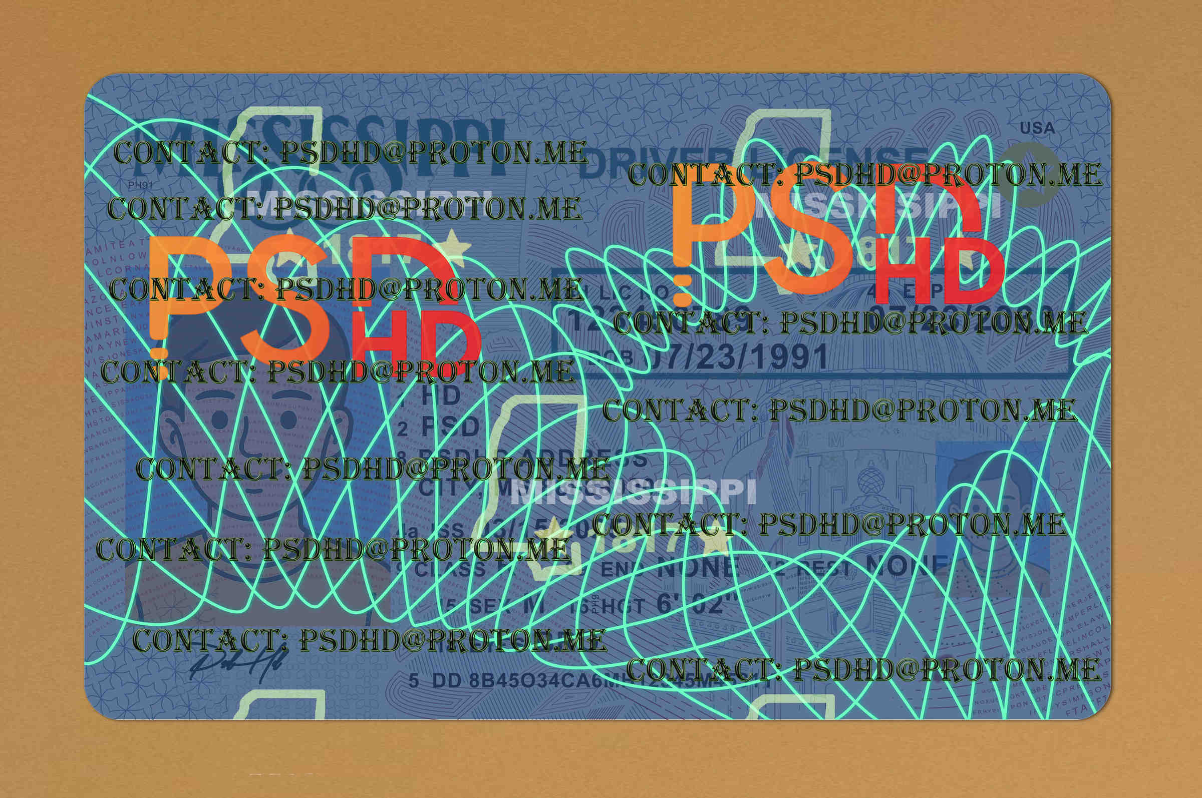 Fake Mississippi Drivers License New V2 1200 DPI blank mississippi drivers license