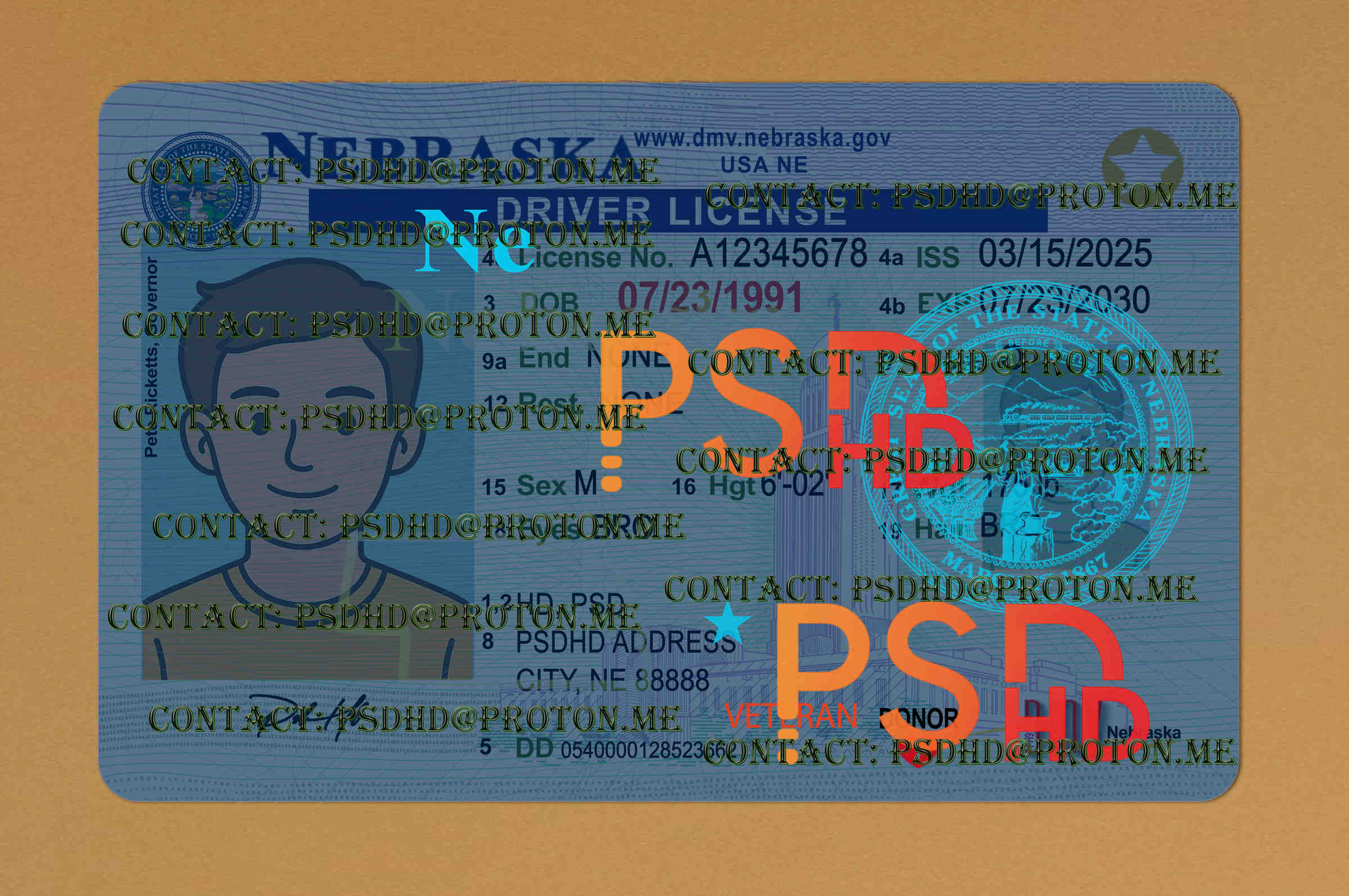 Fake Nebraska Drivers License New V2 1200 DPI blank nebraska drivers license