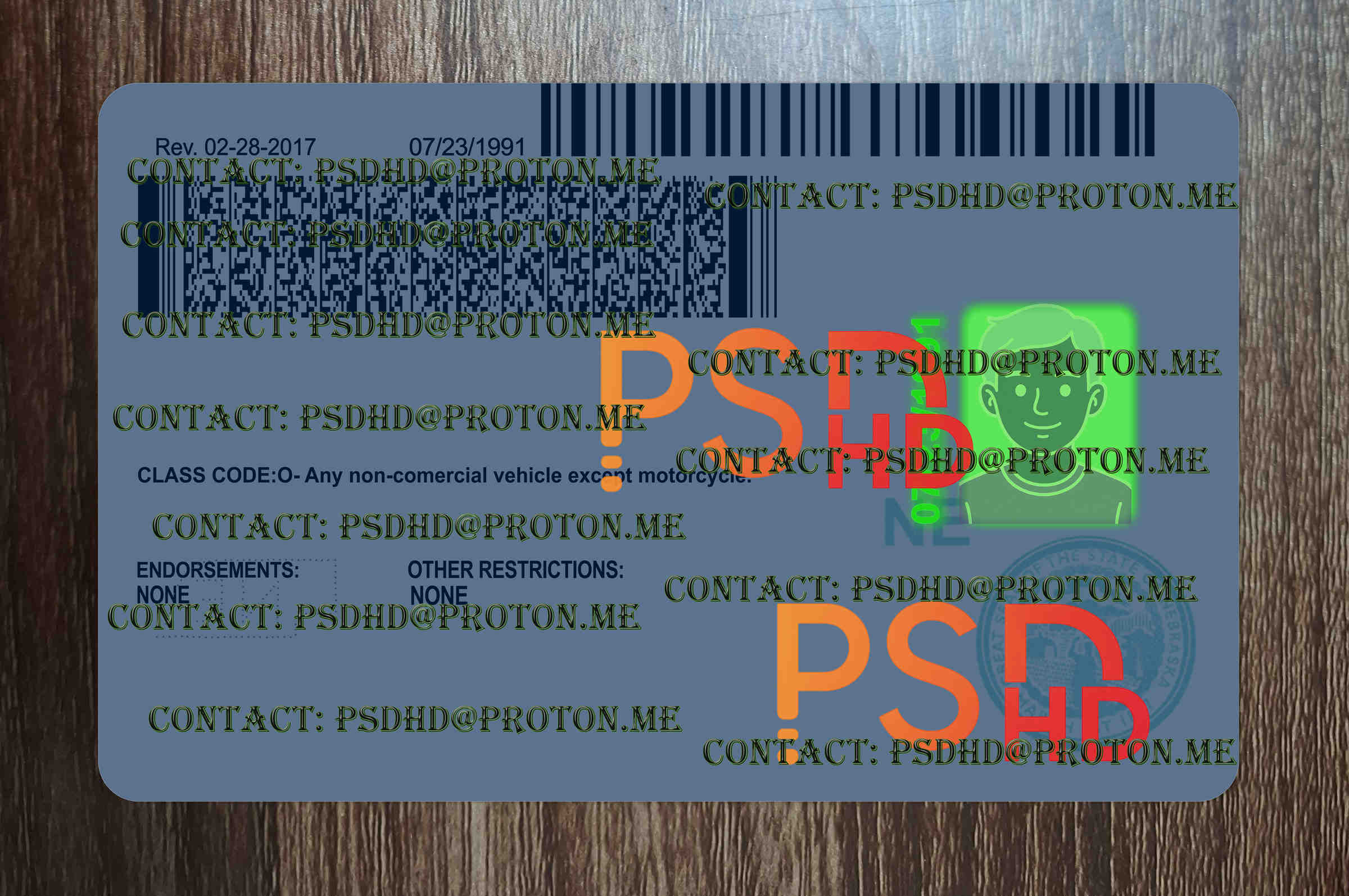 Fake Nebraska Drivers License New V2 1200 DPI nebraska driver's license back side