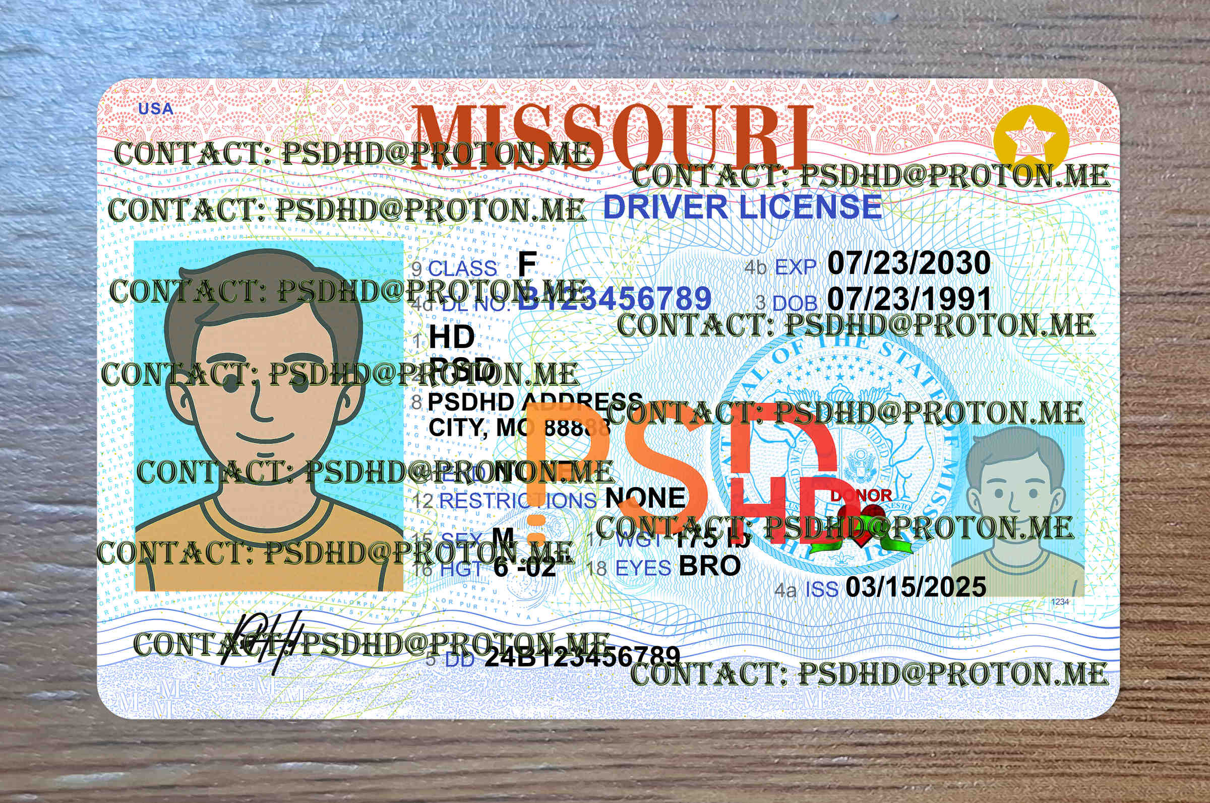 Missouri Drivers License Template New V1 1200 DPI missouri drivers license template