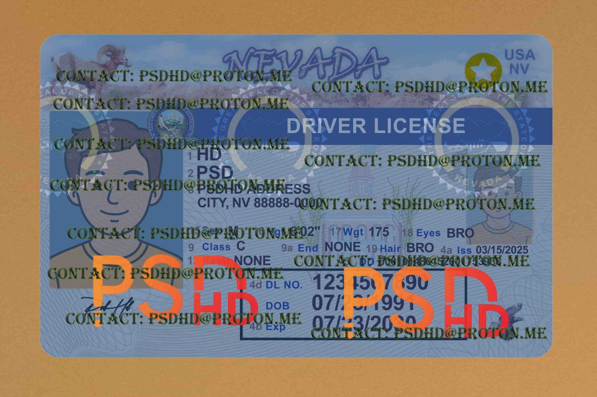 Blank Nevada Drivers License blank nevada drivers license