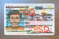massachusetts drivers license template