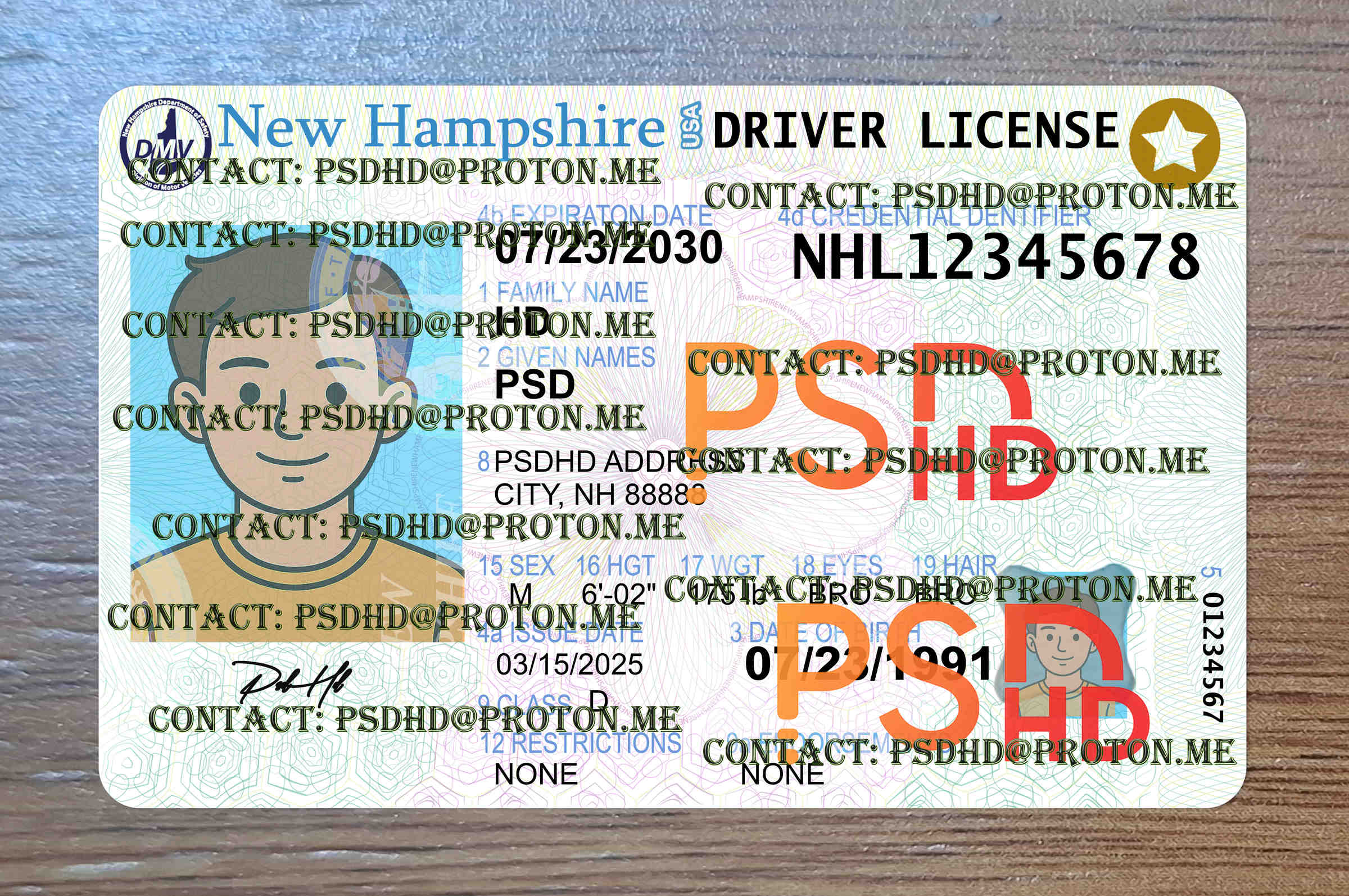 New Hampshire Drivers License Template New V1 1200 DPI new hampshire drivers license template
