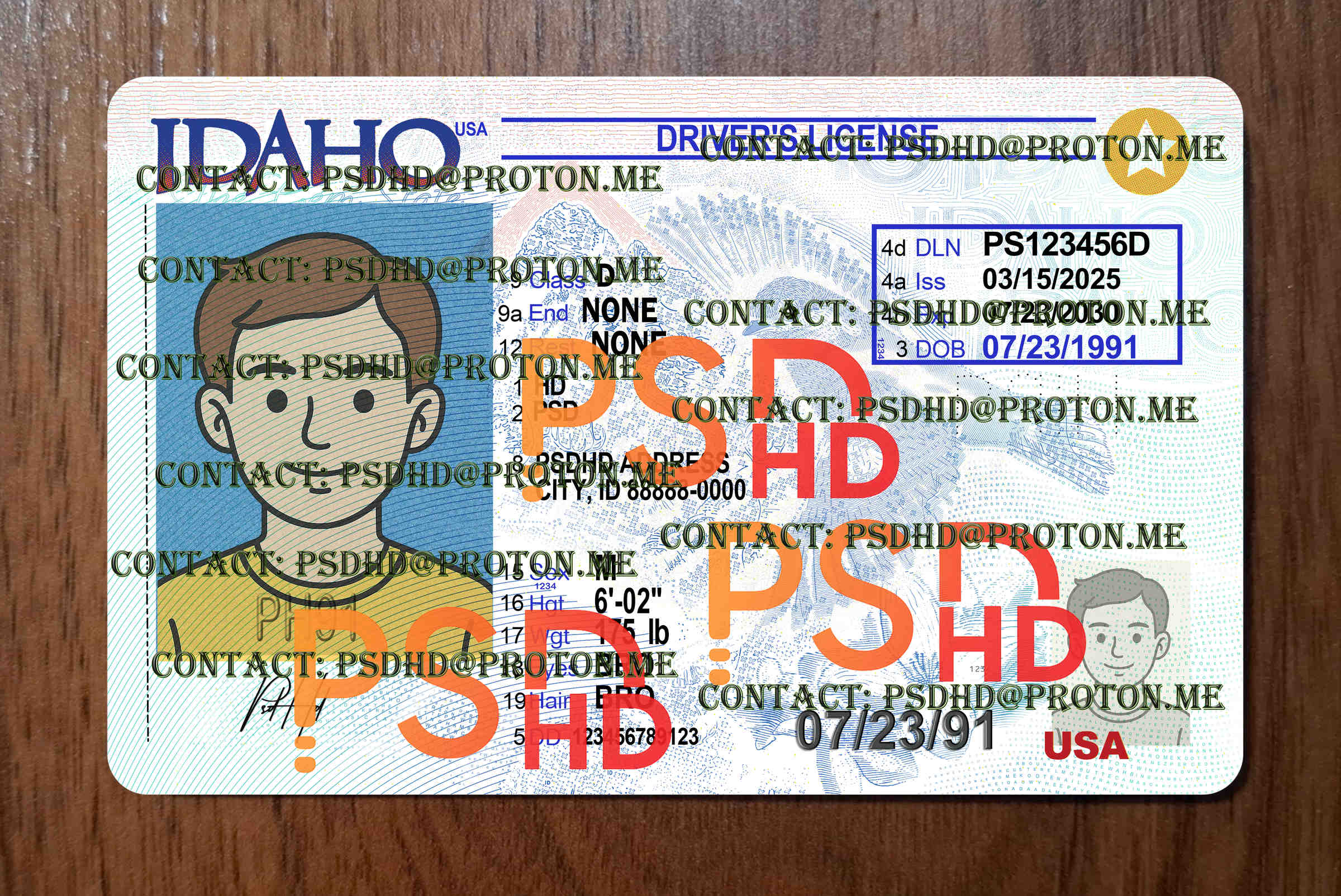 Idaho Drivers License Template New V1 2400 DPI idaho drivers license template
