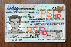 ohio drivers license template
