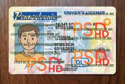 pennsylvania drivers license template