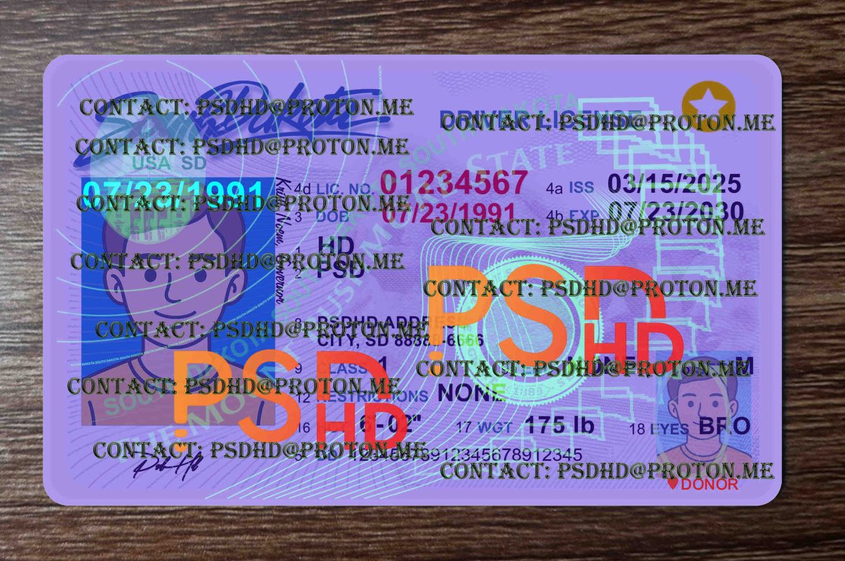 fake south dakota driver license