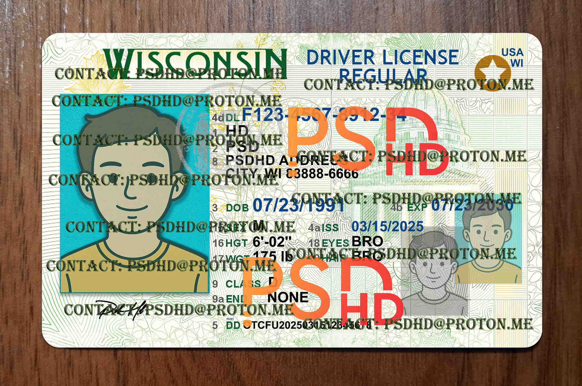 Fake Wisconsin Driver License New V3 1200 DPI fake wisconsin driver license