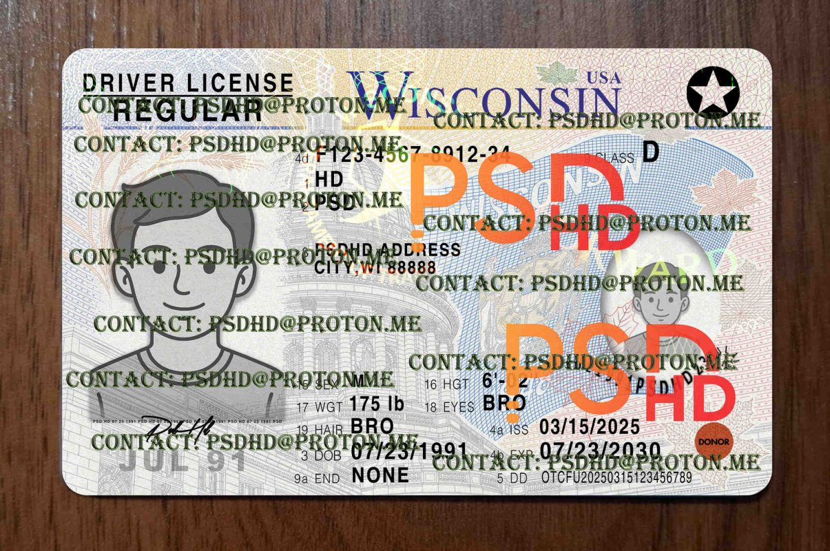 fake wisconsin drivers license