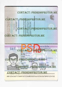 PSDHD – Editable PSD Templates (Driver License, Passport, ID Card) Thailand Passport PSD Template