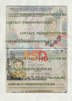 UK Passport Photoshop Template