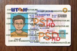 utah drivers license template