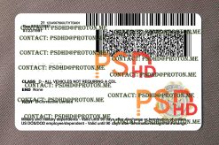 Utah Drivers License Template New V1 1200 DPI – Editable PSD back of utah driver license