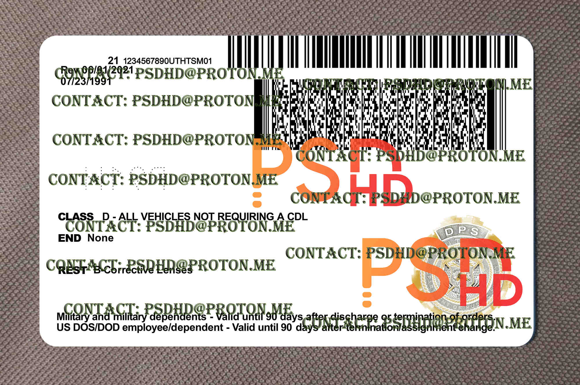 Utah Drivers License Template New V1 1200 DPI – Editable PSD back of utah driver license