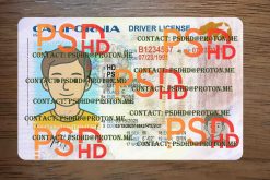 California driver license template